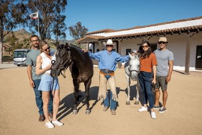 Group with horses at Catalina Island