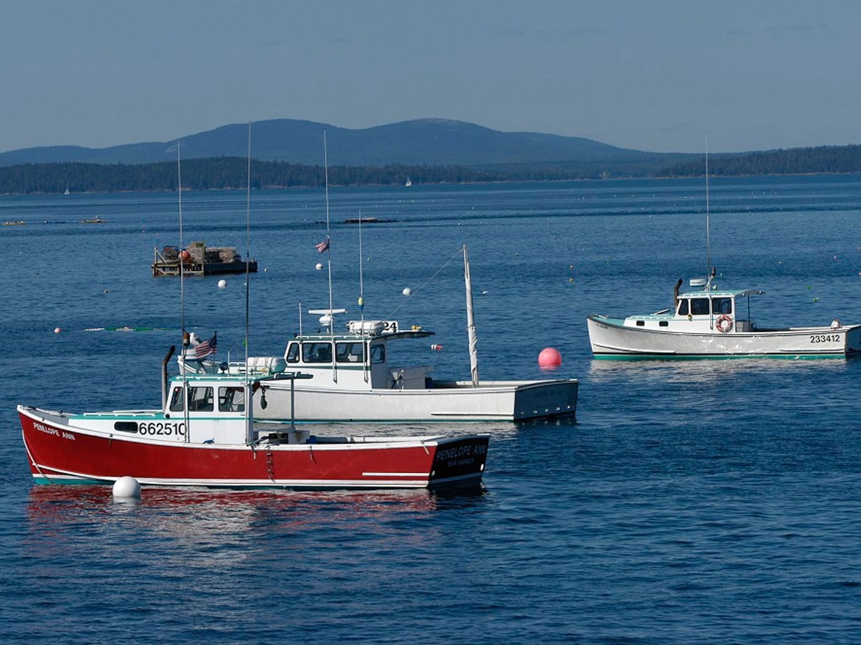 fishing boats in ocean