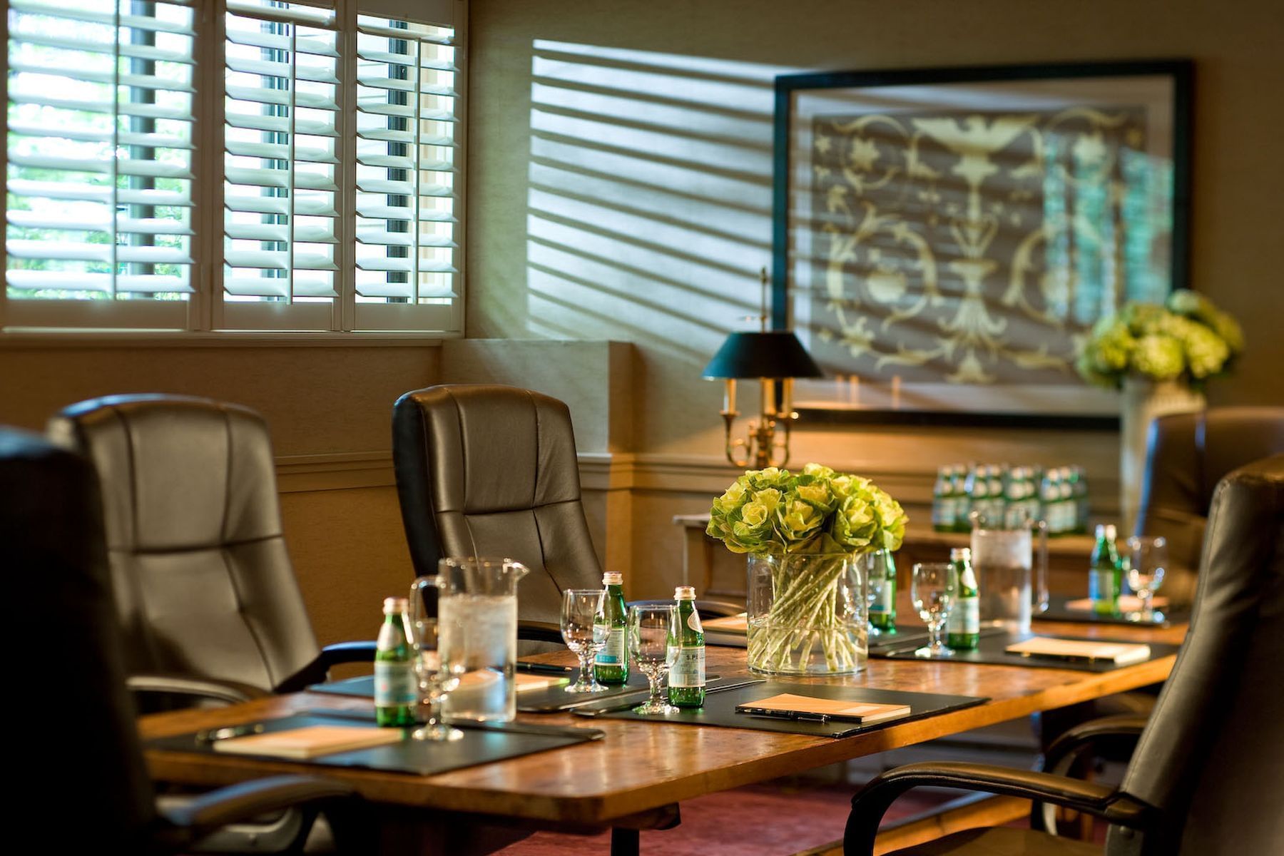 Arranged boardroom at Topnotch Stowe Resort