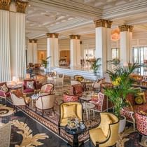 Dining area of Mosaico restaurant at Palazzo Versace Dubai