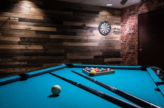 A Billiard table at NCED Hotel and Conference Center