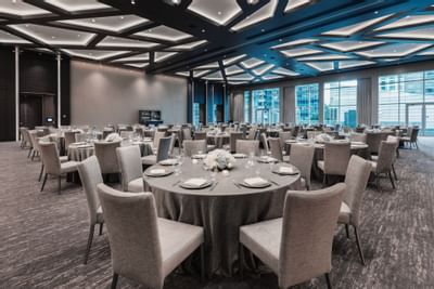 Grand Ballroom arranged for an event at Paradox Hotel Vancouver