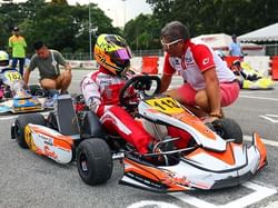 Racer in City Kart Racing Makati near the St. Giles Makati