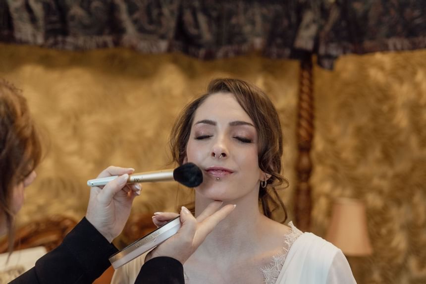 Bride having a make-up at The Imperial Hotel Blackpool