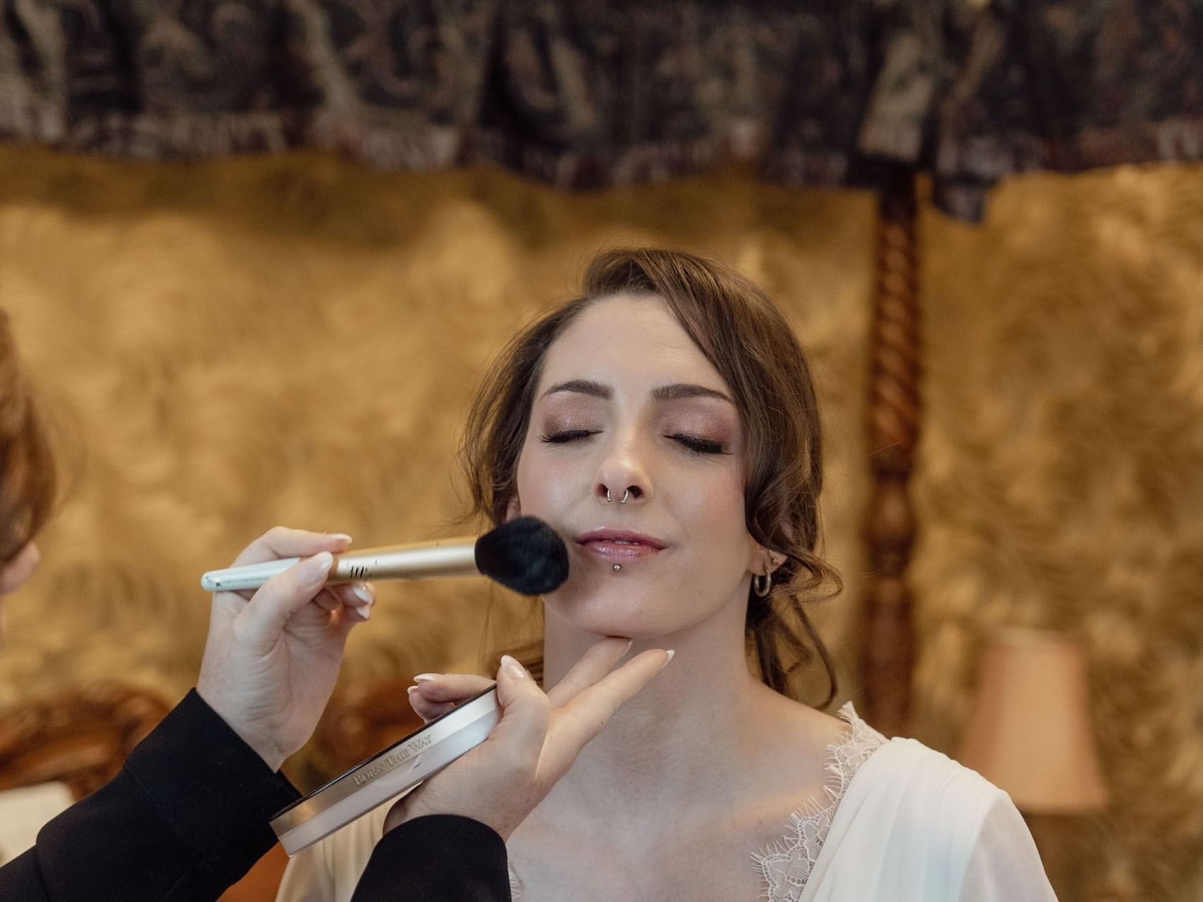 Bride having a makeup at The Imperial Hotel Blackpool