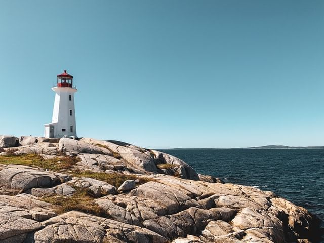 The lighthouse in Peggy's Cove, Nova Scotia, is a must-see for many visitors