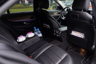 Luxurious car interior with leather seats at Hanoi Daewoo Hotel