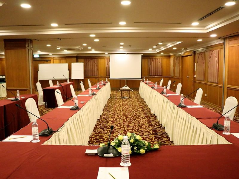 Meeting room with a U-shaped table at Sunway Hotel Phnom Penh