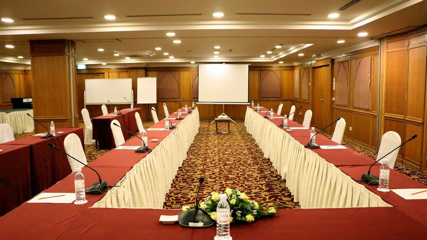 Meeting room with a U-shaped table at Sunway Hotel Phnom Penh