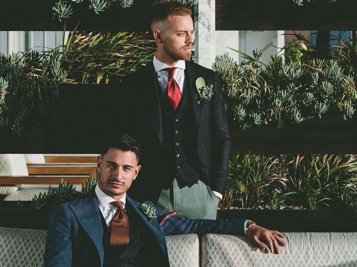 Peter and Matt posing to photo at Crown Hotel Perth