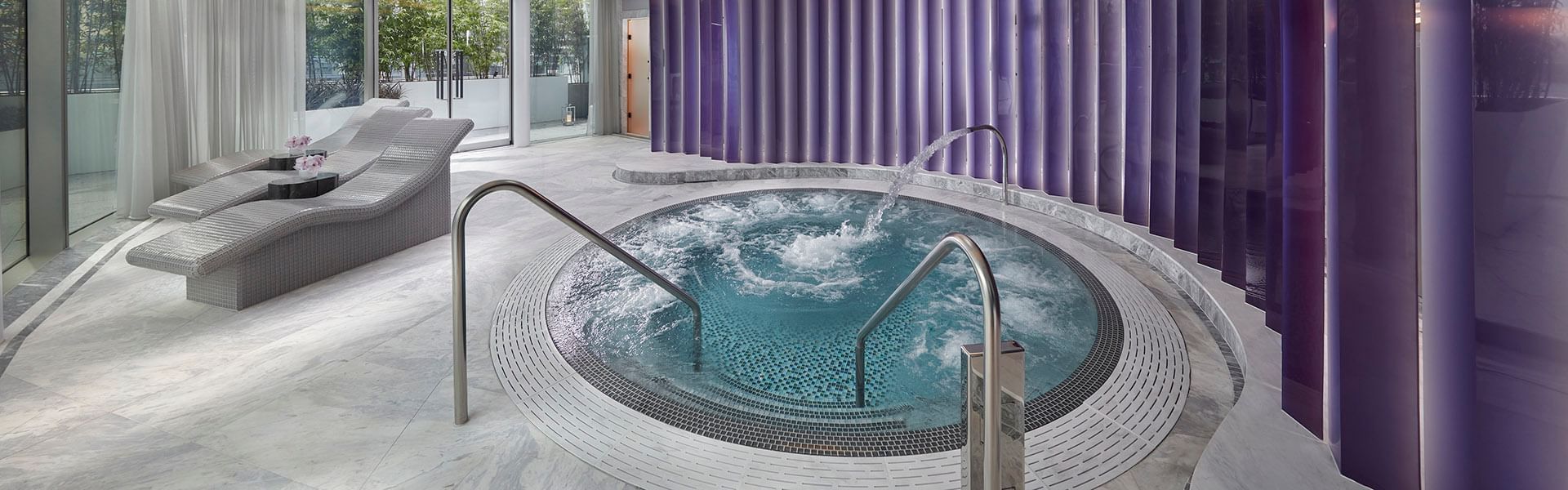 Interior of Crown Spa with a jacuzzi pool at Crown Hotel Sydney