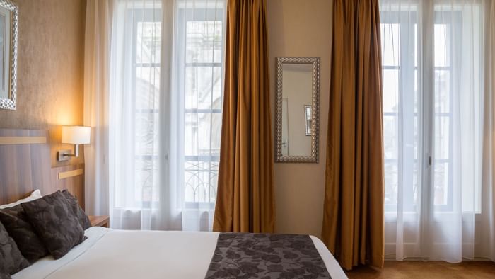 Interior of the Standard Room at Hotel du Grand Monarque