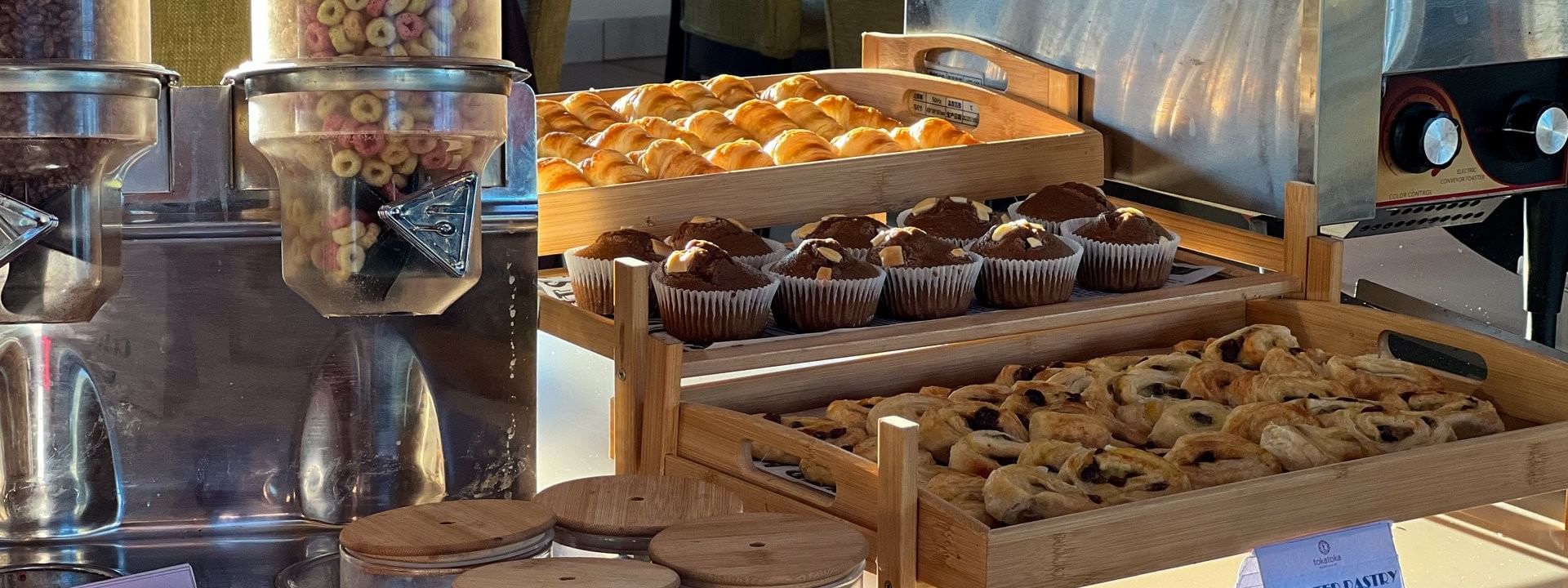Assorted pastries and snacks at the KanaVata Restaurant at Tokatoka Resort in Nadi