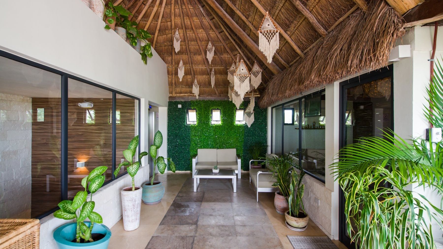 Hallway in the SPA at Naay Tulum Curamoria Collection