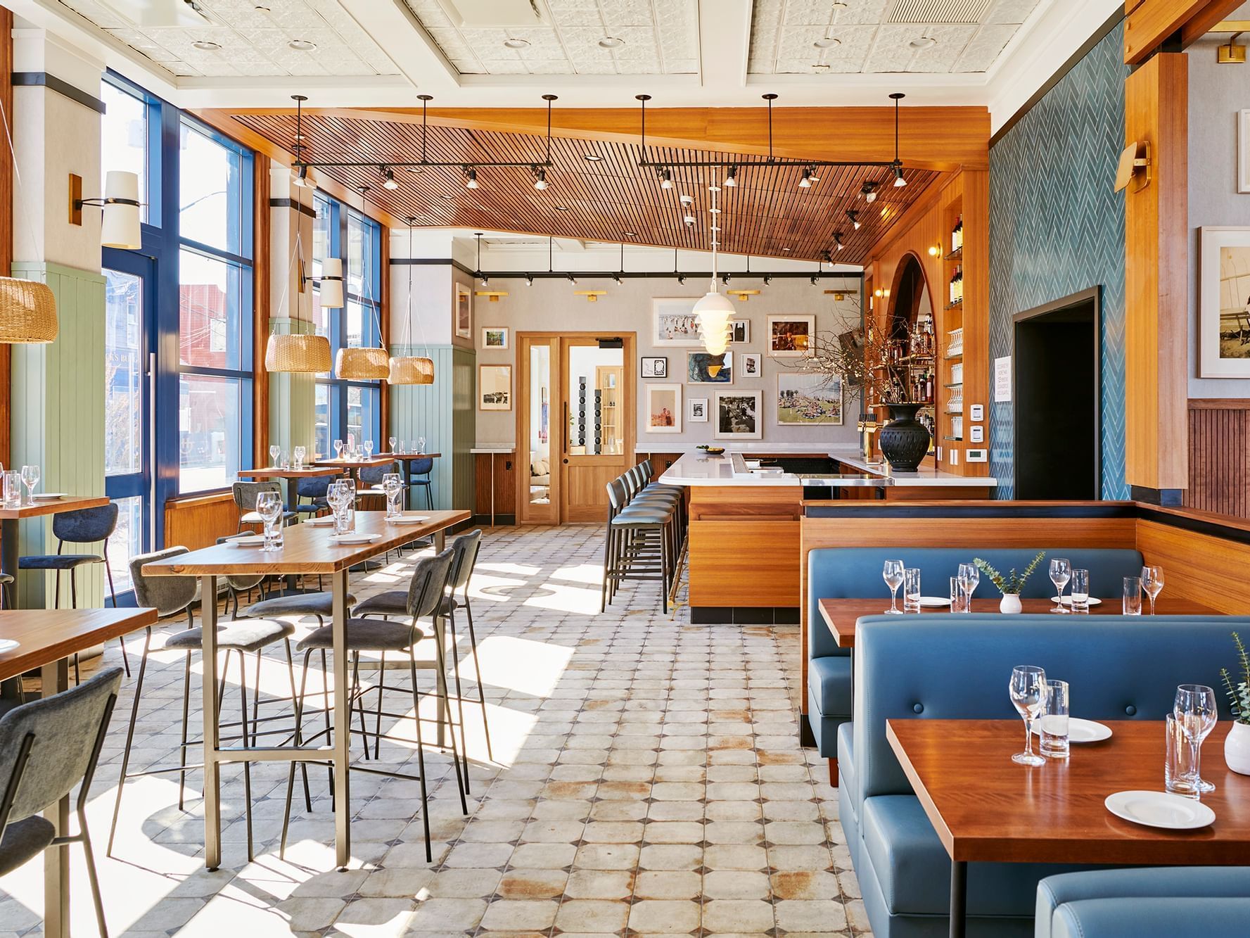 Dining area at Margie's Food & Drink shop The Rockaway Hotel