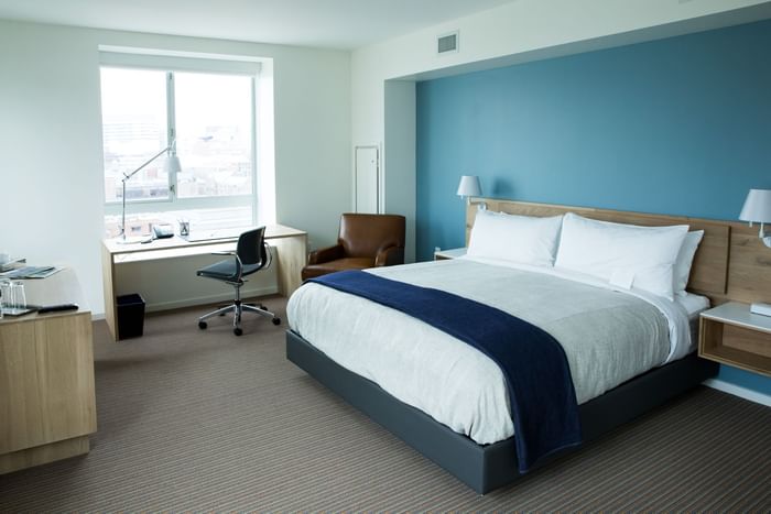 King bed & lounge by the window at The Study at University City