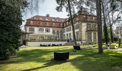 Hotel view from the Garden at Patrick Hellman Schlosshotel
