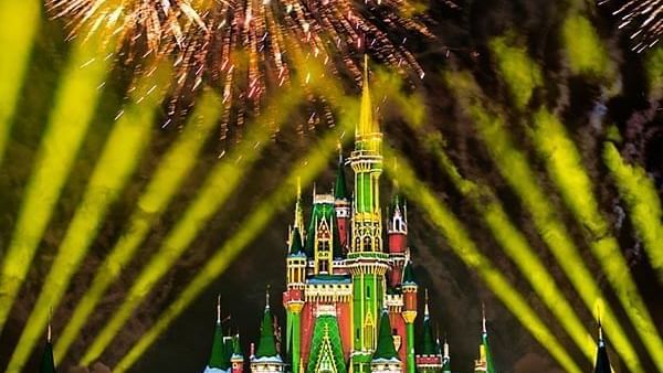 Fireworks at Mickey’s Very Merry Christmas Party near Lake Buena Vista Resort Village & Spa