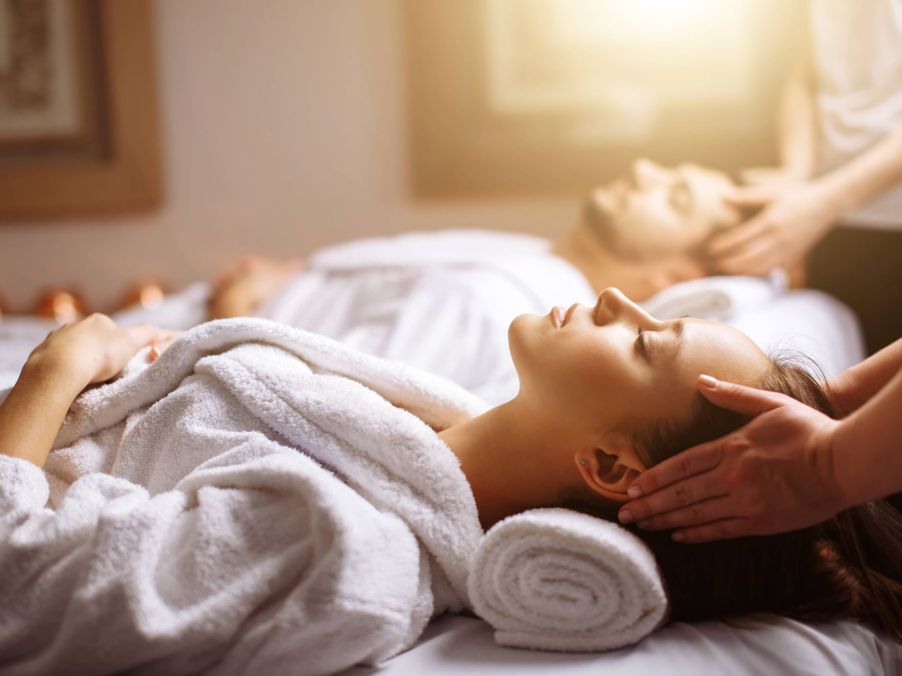 A head massage in the spa at The Malcolm Hotel