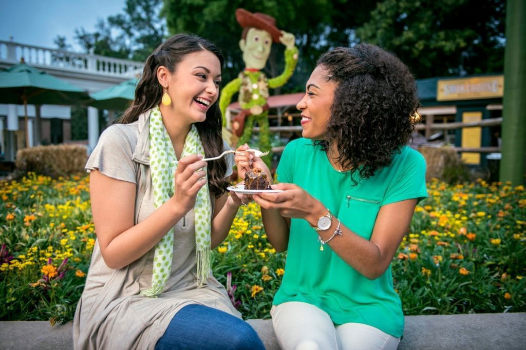 Two Ladies enjoying a piece of cake near Lake Buena Vista Resort Village & Spa