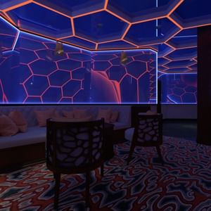 Lounge area in Nyirangogo night club at Goma Serena Hotel