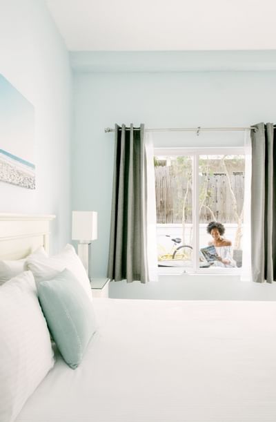 Bayside hotel room with king bed