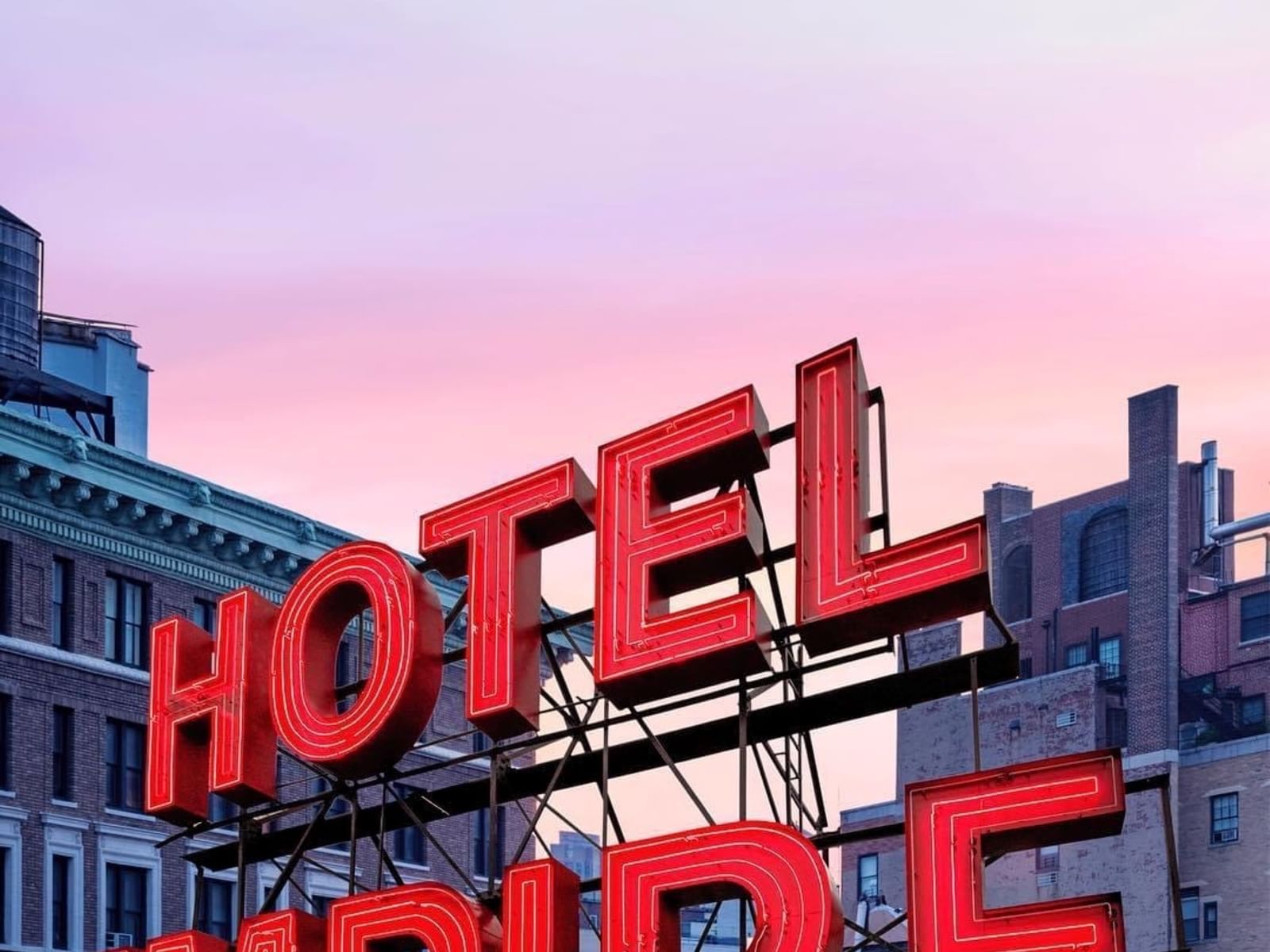 Empire Hotel NYC - Rooftop Signage Sunset