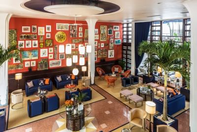 Lobby sitting area at Albion Miami Beach