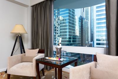 City view from a room at Royal on the Park hotel