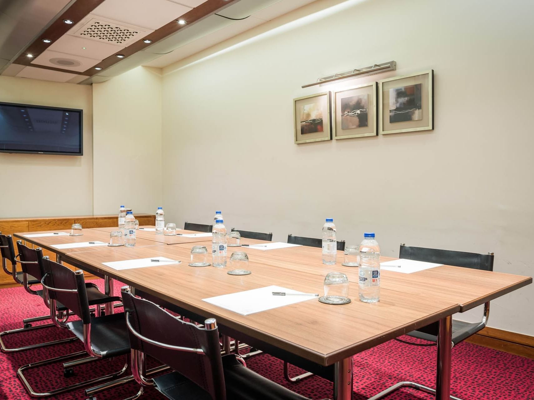 Board room of Waterhouse Room at Townhouse Hotel Manchester