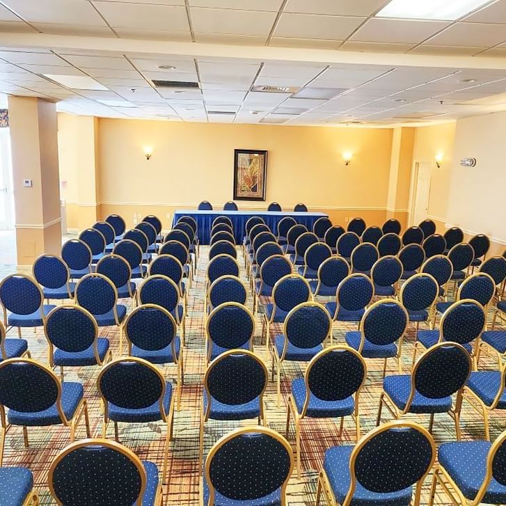 Theater set-up in a meeting room with carpeted floors at Lake Buena Vista Resort Village & Spa