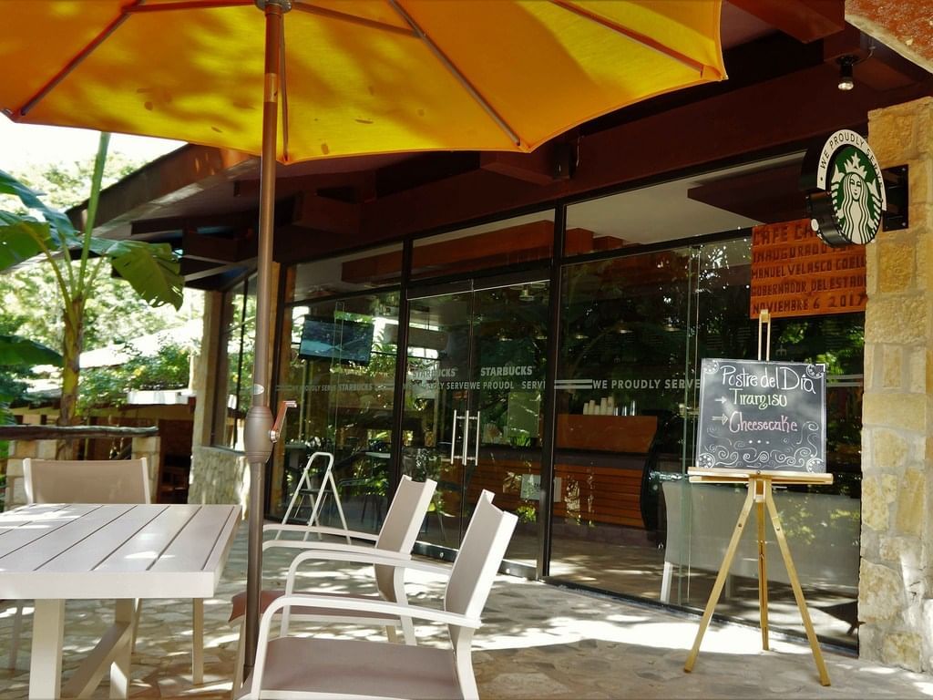 chairs and tables at a restaurant