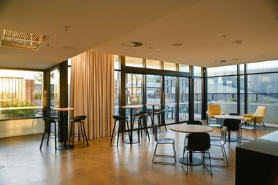 Indoor lounge area in The Roof-top Deck at Nesuto Curtin Perth