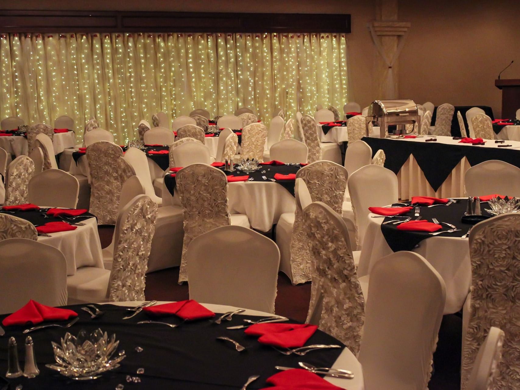 View of the spacious Borealis Ballroom at Wedgewood Resort
