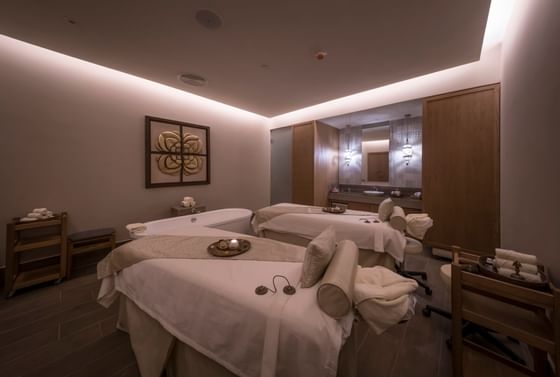 Interior of treatment room in the spa at Haven Riviera Cancun