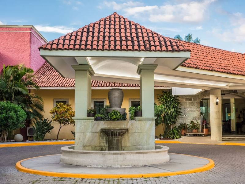 Fountain at the entrance of Fiesta Inn Oaxaca