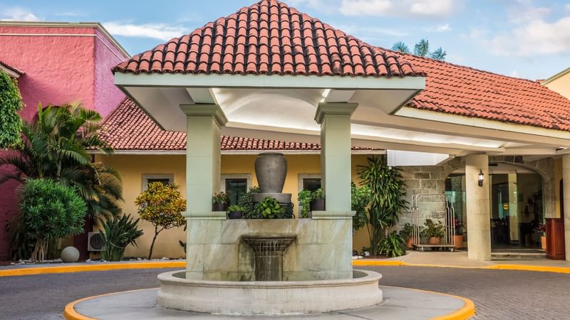 Fountain at the entrance of Fiesta Inn Oaxaca