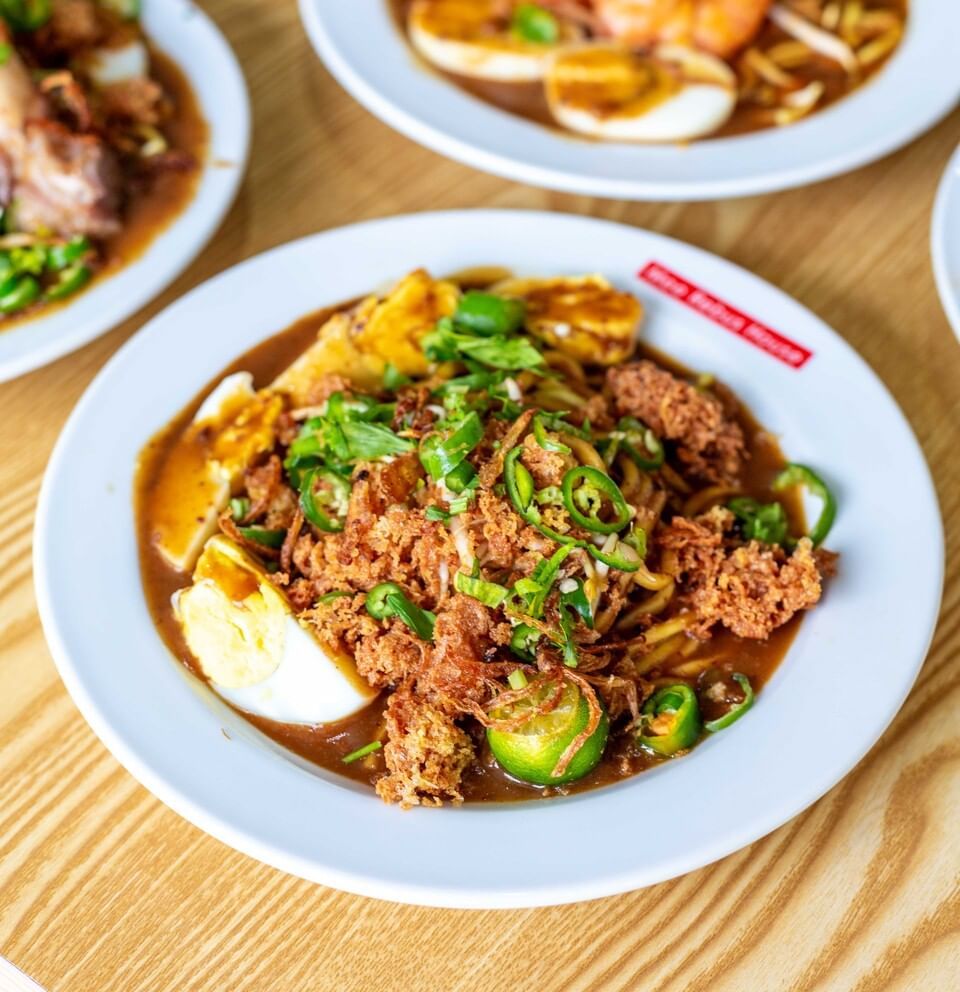 A plate featuring a serving of meat at Sunway Hotel Big Box