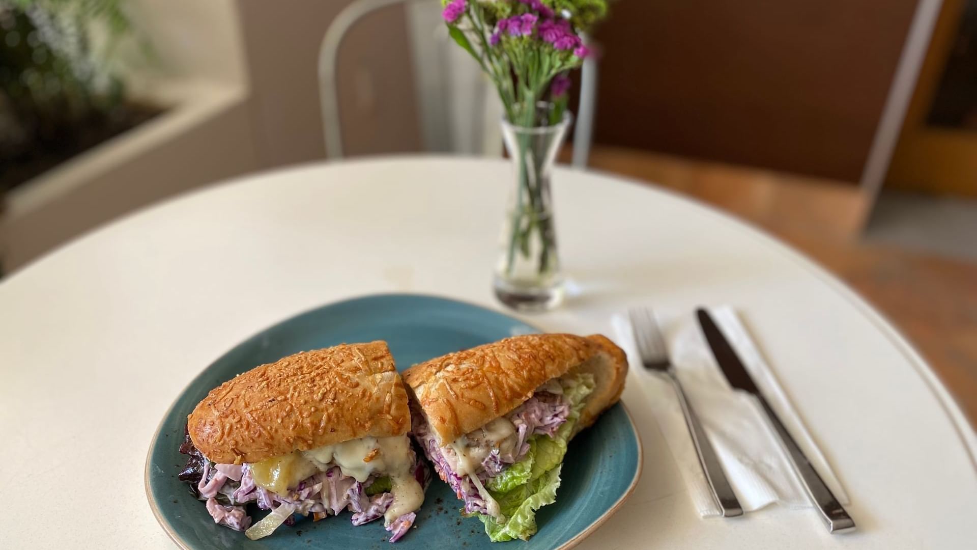 A sliced submarine served, Deli Gourmet Shop at Mundo Imperial