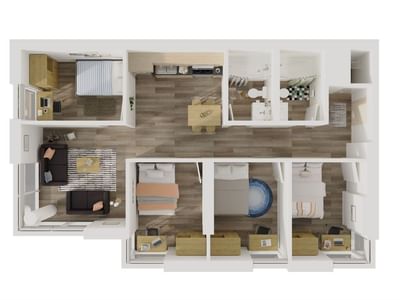 Laurent: 4 Bed 2 Bath Layout I