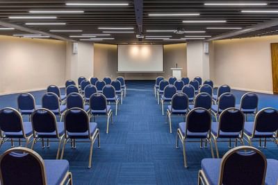 Theater set-up in a meeting room at Buenaventura Grand