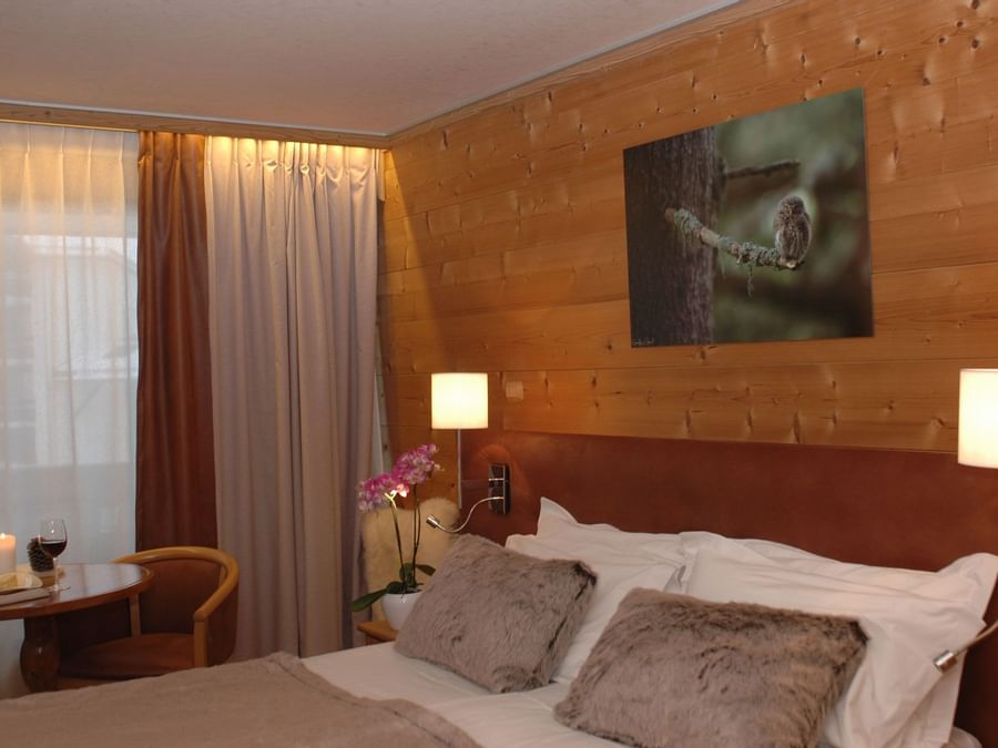 Interior of double room at The Originals Hotels 