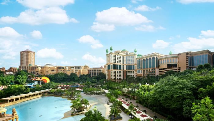 Aerial view of the pool side of Sunway Resort