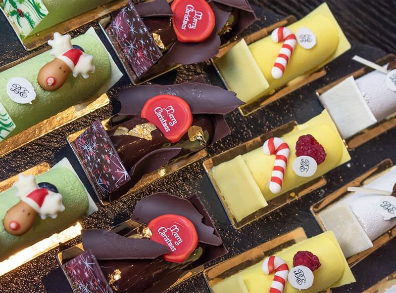 Close-up of Sweets served during Holidays at Emporium Hotels