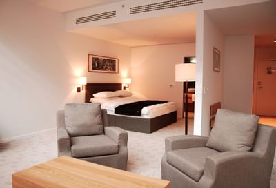 Executive Room bedroom & Lounge at The Granary La Suite Hotel