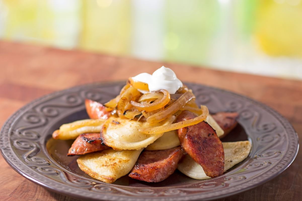 Pierogies at the EPCOT World Showcase