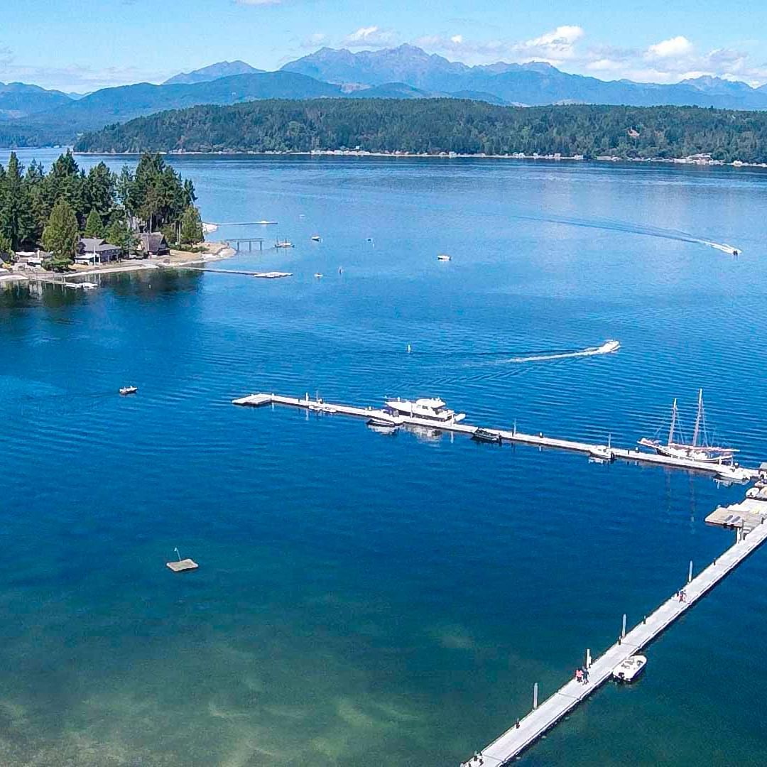 Aerial view of The Hood Canal at Alderbrook Resort & Spa