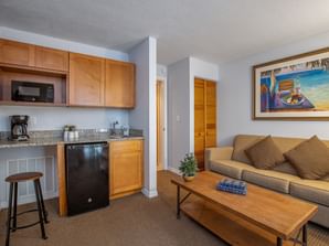Living area in Remodeled Mini Suite at Legacy Vacation Resorts