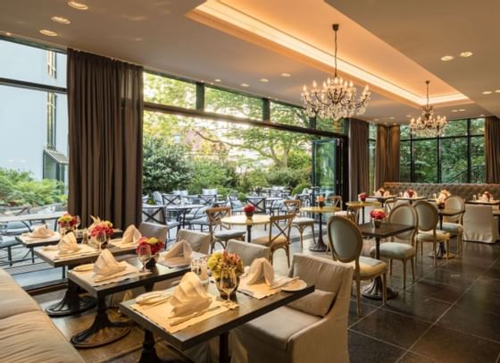 Wintergarden Restaurant Setup at Hotel Palace Munich