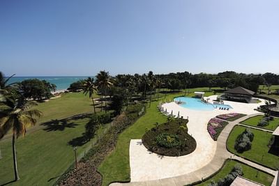 Aerial view of pool area at Blue JackTar Hotel & Golf